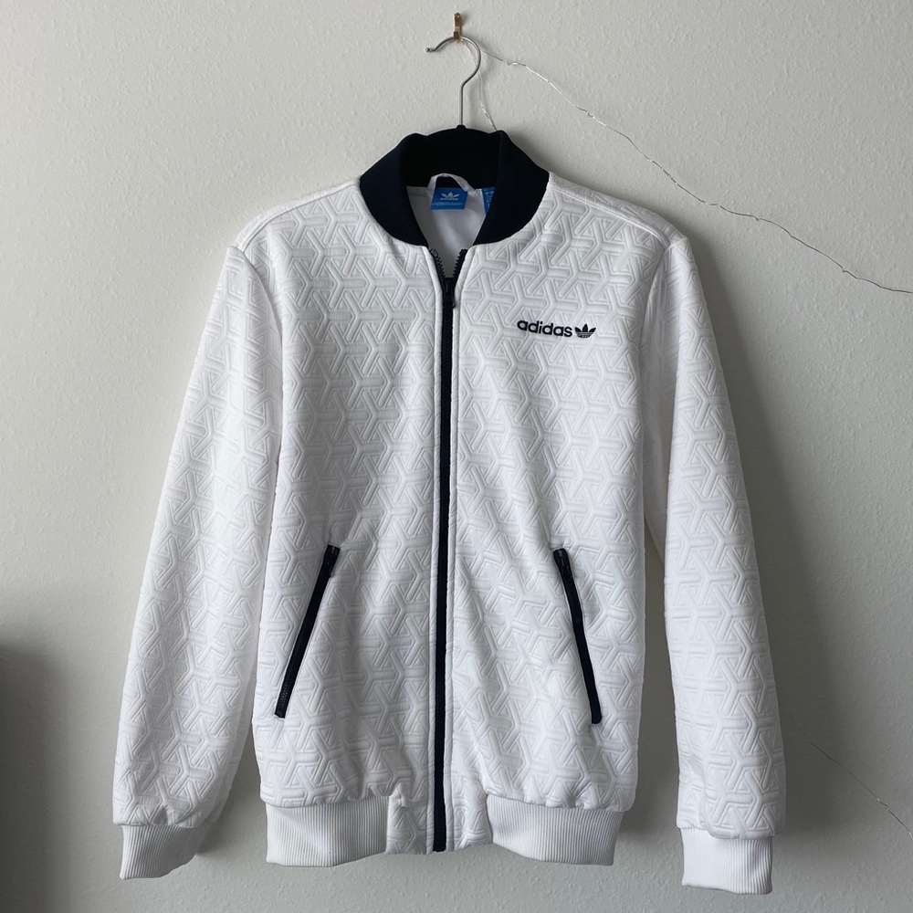 White Adidas Track Jacket